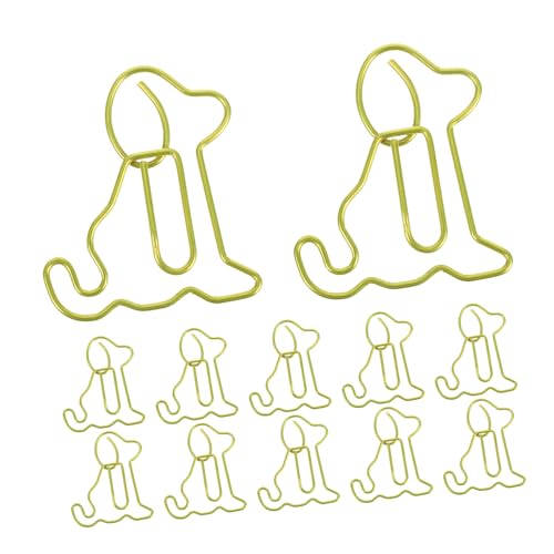 DIYEAH 50 Stück Hunde-Büroklammer lustige lesezeichen Papierklammern dekorativ tierische Büroklammern Büroklammer in Tierform Tier-Lesezeichen-Clips Lesezeichen-Planer-Clips Metall Yellow DIYEAH 50 Stück Hunde-Büroklammer lustige lesezeichen Papierklammern dekorativ tierische Büroklammern Büroklammer in Tierform Tier-Lesezeichen-Clips Lesezeichen-Planer-Clips Metall Yellow von DIYEAH