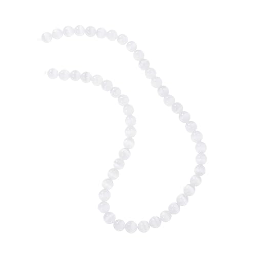 DIYEAH 50 Stück Katzenauge Edelstein Armband Naturstein Runde Perlen für DIY Schmuck Unisex Design für und Besondere Anlässe von DIYEAH