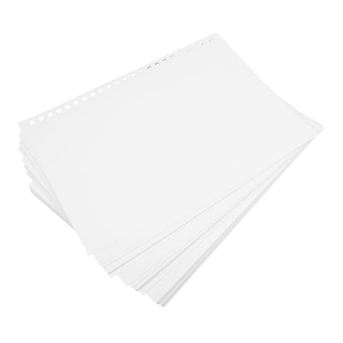 DIYEAH 50 Stück Leeres Blatt Planer Nachfüllung Kalender Täglich Monatlich Vorgelochter Nachfüllordner Weiß Papier von DIYEAH