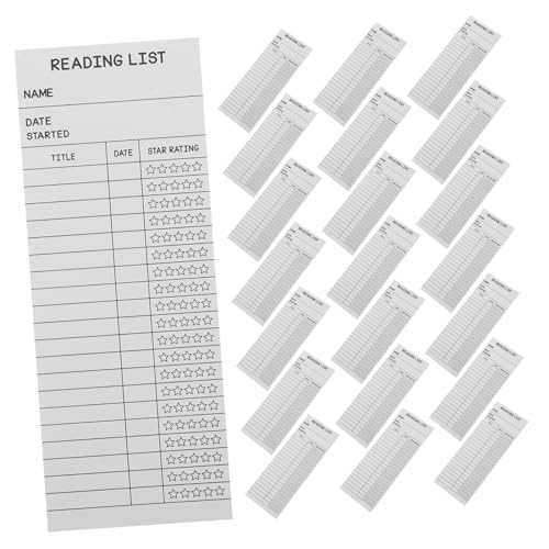 DIYEAH 50 Stück Leselisten Lesezeichen aus Dickem Papier Blanko Rückseite zum Notieren Robustes Buch Tracker für Schule und Bibliothek Leichte Tragbare Lesezeichen ohne Loch für Leser DIYEAH 50 Stück Leselisten Lesezeichen aus Dickem Papier Blanko Rückseite zum Notieren Robustes Buch Tracker für Schule und Bibliothek Leichte Tragbare Lesezeichen ohne Loch für Leser von DIYEAH