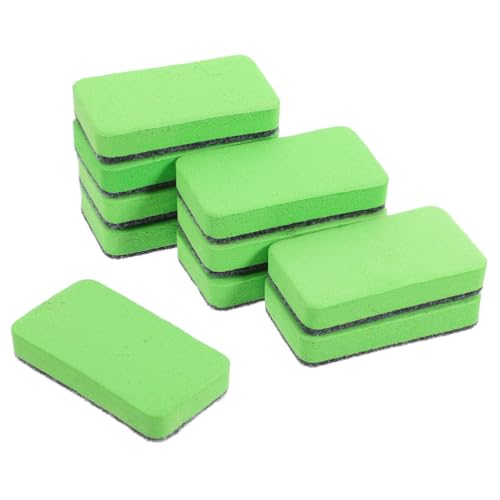 DIYEAH 50 Stück Mini-Whiteboard-Radiergummis, grüner Filz-Schultafelreiniger, kleine Trockenlösch-Radiergummis für Lehrer, Klassenzimmer, Büro, Zuhause und Schulbedarf von DIYEAH