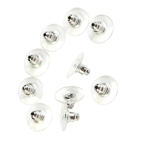 DIYEAH 50 Stück Ohrstecker Verschluss Metall mit Kunststoffpolster Weiß K Farbe Langlebig Leicht Tragbar Praktische Ohrring Rückseiten Zubehör DIYEAH 50 Stück Ohrstecker Verschluss Metall mit Kunststoffpolster Weiß K Farbe Langlebig Leicht Tragbar Praktische Ohrring Rückseiten Zubehör von DIYEAH