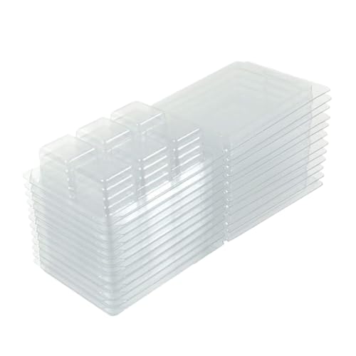 DIYEAH 50 Stück PVC Wachs Schmelzformen Kunststoff Clamshell Tray für Kerzen Seifen Wiederverwendbare Silikonformen für Wachs Tarts von DIYEAH