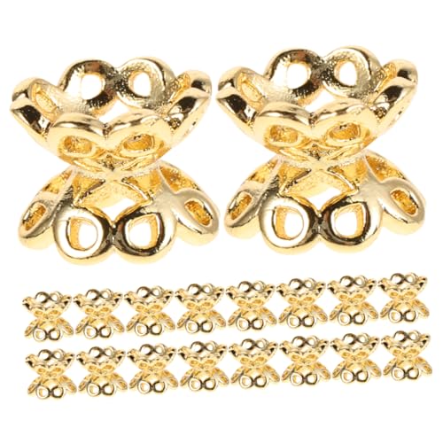 DIYEAH 50 Stück Perlenkappen Doppelseitig Hohl Blumen Endkappen für Schmuckherstellung Diy Spacer Perlen Zubehör für Armbänder Halsketten und Kreative Bastelprojekte von DIYEAH