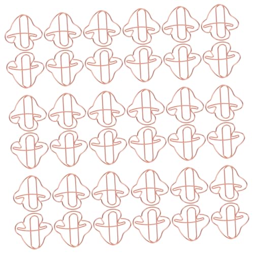 DIYEAH 50 Stück Pilzförmige Metall Büroklammern Roségold Dekorative Papierklammern Einzigartiges Design Vielseitig für Dokumente Lesezeichen Scrapbooking und Diy Projekte DIYEAH 50 Stück Pilzförmige Metall Büroklammern Roségold Dekorative Papierklammern Einzigartiges Design Vielseitig für Dokumente Lesezeichen Scrapbooking und Diy Projekte von DIYEAH
