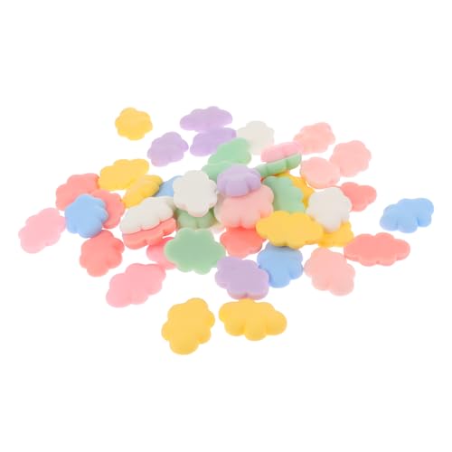 DIYEAH 50 Stück Resin Cloud Patches für Diy Handyhüllen Teiliges Kreative Bastelmaterialien für Haaraccessoires Selbstklebend und Vielseitig Einsetzbar von DIYEAH