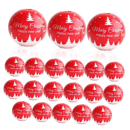 DIYEAH 50 Stück Rote Weihnachts Holzperlen Natürliche Holzperlen DIY Bastelzubehör für Christbaumschmuck Armbänder Halsketten und Wohnraumdekoration DIYEAH 50 Stück Rote Weihnachts Holzperlen Natürliche Holzperlen DIY Bastelzubehör für Christbaumschmuck Armbänder Halsketten und Wohnraumdekoration von DIYEAH