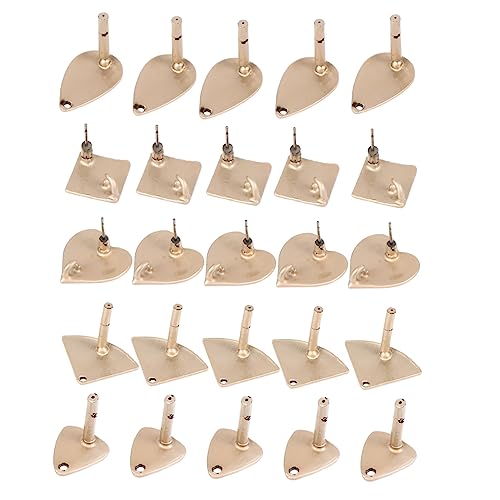 DIYEAH 50 Stück Teiliges Diy Ohrstecker Geometrische Earring Backs und Post Bases für Ohrringe Basteln Handliche Schmuckzubehör für Ohrschmuckgestaltung DIYEAH 50 Stück Teiliges Diy Ohrstecker Geometrische Earring Backs und Post Bases für Ohrringe Basteln Handliche Schmuckzubehör für Ohrschmuckgestaltung von DIYEAH