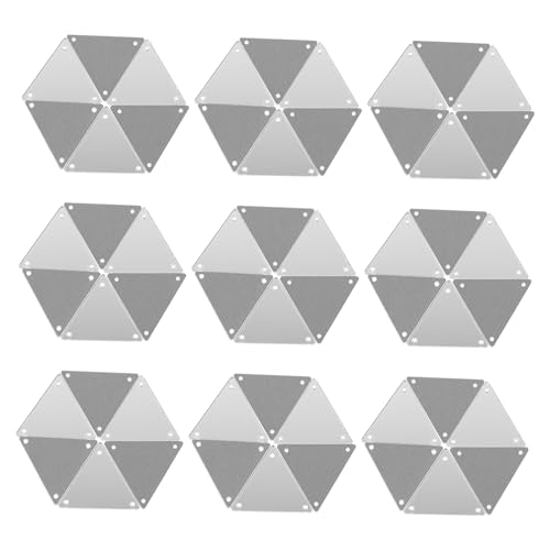 DIYEAH 50 Stück Teiliges Diy Spiegelstein Spezielle Form Silberweiß Acrylflach zum Aufnähen Langlebige Farbintensive Schmucksteine für Kleidungs und Taschenverzierung von DIYEAH