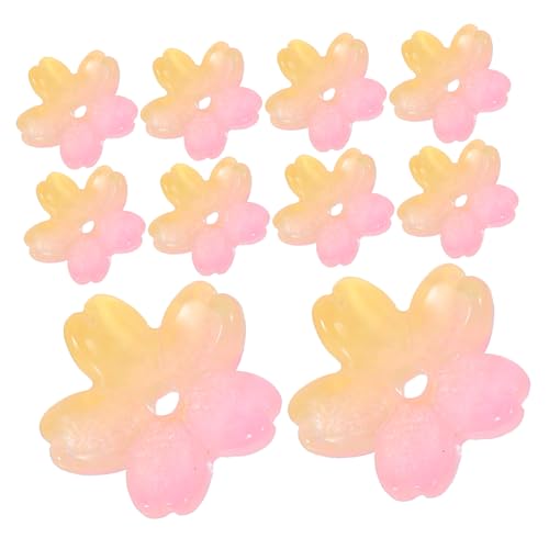 DIYEAH 50 Stück Transparente Fünf Petal Blütenperlen Gradient Cherry Blossom Spacer Beads für Diy Schmuck Ohrstecker Armbänder und Bastelbedarf DIYEAH 50 Stück Transparente Fünf Petal Blütenperlen Gradient Cherry Blossom Spacer Beads für Diy Schmuck Ohrstecker Armbänder und Bastelbedarf von DIYEAH