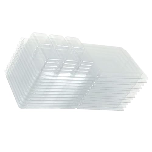 DIYEAH 50 Stück Transparente PVC Wachswürfelform Kunststoff tablett für Seifen Kerzenherstellung Langlebig Wiederverschließbar für DIY wachsschmelzen und Tarts von DIYEAH