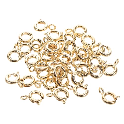 DIYEAH 50 Stück Veredelungsverbindungsverschluss Knopf Für Halsketten Armbänder Schmuck Karabinerverschluss Kettenverkürzer Edelstahl Karabinerverschluss Biegeringe Und von DIYEAH