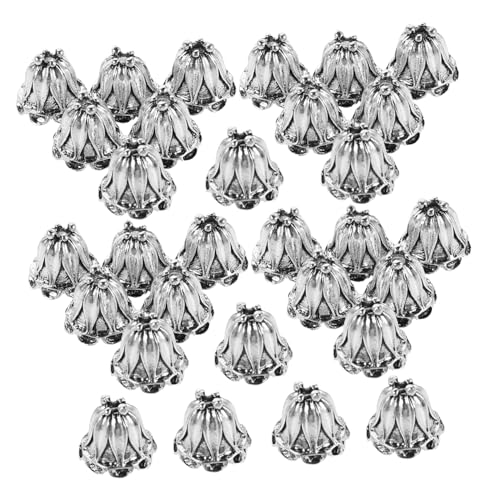 DIYEAH 50 Stück Vintage Metall Blüten Perlenkappen Robuste Legierung Spacer Bead Caps für DIY Armbänder Halsketten Schmuckherstellung Zubehör von DIYEAH