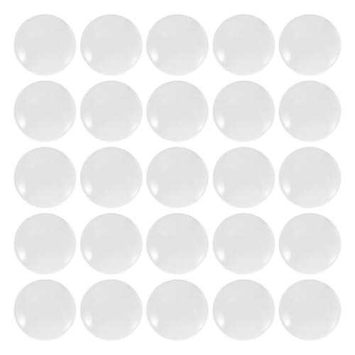 DIYEAH 50 Stück transparente Glas-Cabochon-Kuppel, runde Cabochon-Fliesen für die Schmuckherstellung, transparente halbrunde flache Rückseite für DIY-Ohrringe, Halsketten, Ringe, 35 mm von DIYEAH