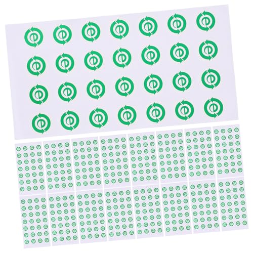 DIYEAH 500 Stück Aufkleber recyceln Recycling-Aufkleber Aufkleber für elektronische Produkte mit groß elektronischer Sortieretikettenaufkleber Kleberaufkleber Papier Green von DIYEAH