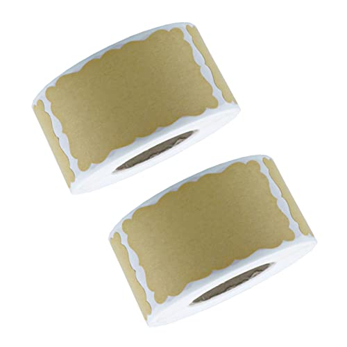 DIYEAH 500 Stück Kraftpapier Aufkleber Selbstklebende Etiketten für DIY für Marmeladengläser und Kreative Bastelprojekte von DIYEAH