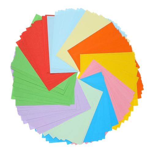 DIYEAH 500 Stück Origami Papier Doppelseitig Farbiges Faltpapier in Lebhaften Farben Reißfestes Zeichenpapier für DIY Bastelprojekte Kunst und Handwerk für Anfänger und Fortgeschrittene von DIYEAH
