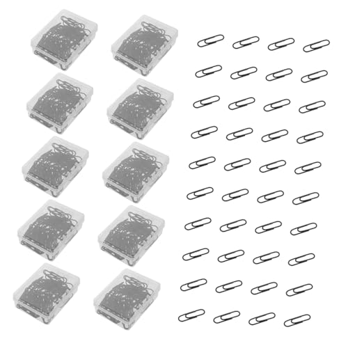 DIYEAH 500 Stück Schwarze Vinylbeschichtete Büroklammern aus Metall Wiederverwendbare Dokumentenhalter Kratzfeste Papierclips für Akten Papierorganisation im Büro und Studium DIYEAH 500 Stück Schwarze Vinylbeschichtete Büroklammern aus Metall Wiederverwendbare Dokumentenhalter Kratzfeste Papierclips für Akten Papierorganisation im Büro und Studium von DIYEAH