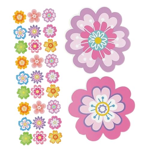 DIYEAH 54 Stück Blume Doppelseitiger Karton Blumenbulletin -brettdekorationen Blumenausschnitte Papier Papierausschnitte Schulen Blumendekorationen Aus Papier Floraler Karton Papierstau von DIYEAH