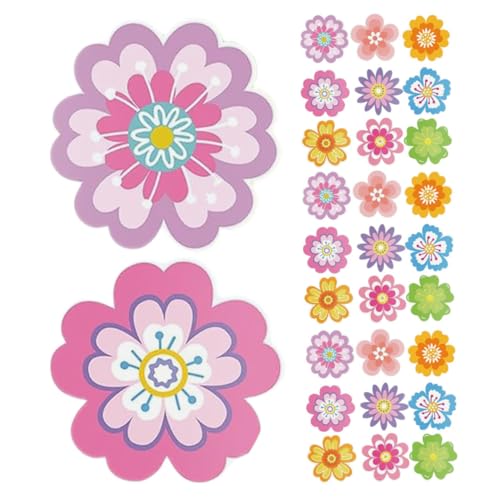 DIYEAH 54 Stück Blume Doppelseitiger Karton Blumenklassenzimmer Bulletin Mehrfarbige Klassenzimmerdekoration Blumenkartenpapier Frühlingsblumen -bulletin -brettdekoration Papierstau von DIYEAH