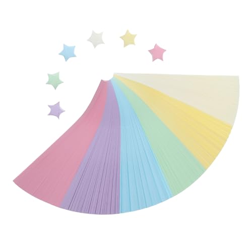 DIYEAH 540 Stück Origami Papier Streifen Bastelpapier in Pastellfarben für DIY Handwerk Doppelseitiges Texturiertes Papier für Kreative Projekte von DIYEAH