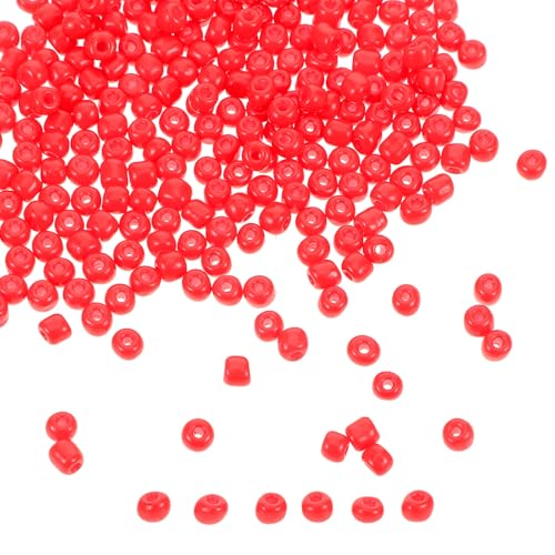 DIYEAH 5500 Stück Glasperlen, runde Taillenperlen, Mini-Abstandshalter für Ohrringe, Armbänder, Halsketten, Schmuckherstellung, Zubehör, Rot DIYEAH 5500 Stück Glasperlen, runde Taillenperlen, Mini-Abstandshalter für Ohrringe, Armbänder, Halsketten, Schmuckherstellung, Zubehör, Rot von DIYEAH