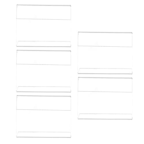 DIYEAH 5Stücke Förmige Acryl Preisschild Halter für Supermarkt Horizontaler Displaystand für Etiketten und Tags Stabil und Wiederverwendbar für Geschäfte von DIYEAH