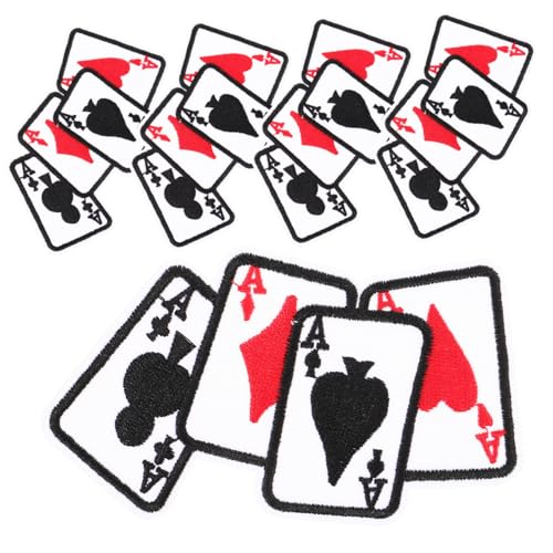 DIYEAH 5 Stück Dekorative Stickerei-patches Im Poker-stil Zum Aufbügeln Reparaturzubehör Für Kleidung DIYEAH 5 Stück Dekorative Stickerei-patches Im Poker-stil Zum Aufbügeln Reparaturzubehör Für Kleidung von DIYEAH