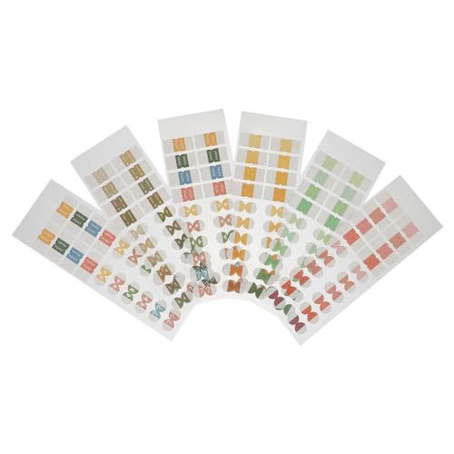 DIYEAH 6 Blätter Bunte Klebezettel Set Praktische Haftnotizen für Büro und Studium Selbstklebende Indexmarker für Bücher Beschreibbar Leicht und Tragbar für Notizen und Erinnerungen von DIYEAH