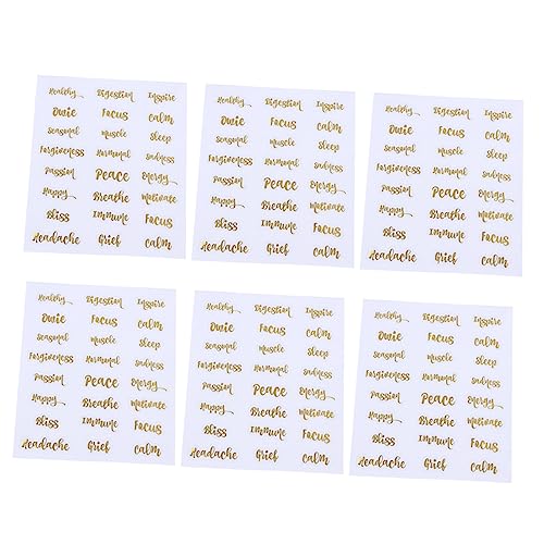 DIYEAH 6 Blätter Goldene Buchstaben Aufkleber für Ölbottles Selbstklebende Etiketten für Stilvolle Dekoration DIYEAH 6 Blätter Goldene Buchstaben Aufkleber für Ölbottles Selbstklebende Etiketten für Stilvolle Dekoration von DIYEAH