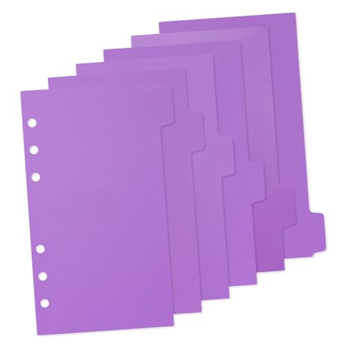 DIYEAH 6 Blätter Trennblätter mit Registerkarten für Ringordner Indexierung für Notizbücher Planer und Büroarbeiten Leicht zu Handhaben und Langlebig von DIYEAH
