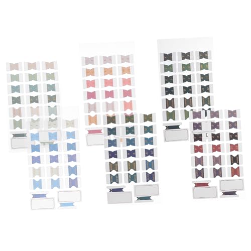 DIYEAH 6 Blätter Vintage Seite Marker Bunte Haftnotizen für Bücher Notizen und Studien Selbstklebende Index Tabs für Effektives Lesen und Organisieren Praktisch und Leicht zu von DIYEAH