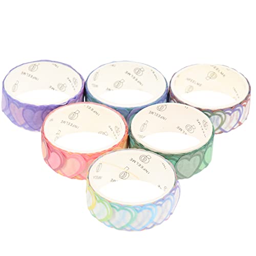 DIYEAH 6 Rollen Liebe Und Klebeband Fetzen Punkt Schrott Etikett Herzen Zerbrechliches Band Bejahung Spender Scrapbooking -vorräte Herat Washi Tapes Diy-bänder Herz Washi Tapes Aufkleber DIYEAH 6 Rollen Liebe Und Klebeband Fetzen Punkt Schrott Etikett Herzen Zerbrechliches Band Bejahung Spender Scrapbooking -vorräte Herat Washi Tapes Diy-bänder Herz Washi Tapes Aufkleber von DIYEAH