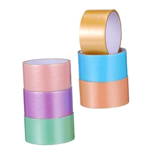 DIYEAH 6 Rollen Perle Klebriger Ballband Farbabdeckband Klebendes Kugelband Dekoratives Klebeband Klebriges Kugelrollband Farbiges Band Klebrige Kugelbänder Bopp von DIYEAH