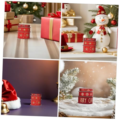DIYEAH 6 Rollen Rotes Glitzer Organza Band mit Goldfolie für Weihnachtsdekoration Breites Chiffon Geschenkband zum Basteln Bouquet Schleifenband für Festliche Verpackung und DIYEAH 6 Rollen Rotes Glitzer Organza Band mit Goldfolie für Weihnachtsdekoration Breites Chiffon Geschenkband zum Basteln Bouquet Schleifenband für Festliche Verpackung und von DIYEAH