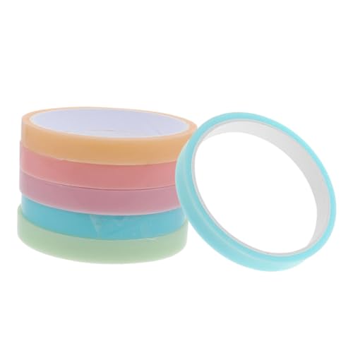 DIYEAH 6 Rollen farbiges Band klebrig buntes Abdeckband Band Masse Kugelklebeband Süßes Korrekturband spiltt multifunktionales klebeband DIY Bälle Bänder Sticky Balls Tape zum Entspannen von DIYEAH