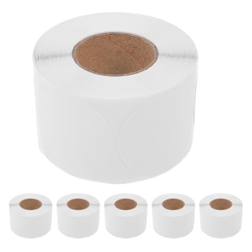 DIYEAH 6 Rollen runde Siegelaufkleber, weiß, blanko, Etiketten, Umschlag, Postsiegel, selbstklebende Paketkreise, Etikettenpunkte für Bastelarbeiten, Organisation und Verwendung im Klassenzimmer, 500 DIYEAH 6 Rollen runde Siegelaufkleber, weiß, blanko, Etiketten, Umschlag, Postsiegel, selbstklebende Paketkreise, Etikettenpunkte für Bastelarbeiten, Organisation und Verwendung im Klassenzimmer, 500 von DIYEAH