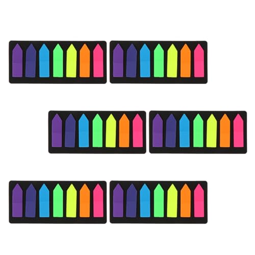 DIYEAH 6 Sätze Bunte Haftnotizen Farbige Memo Sticker für Einfache Beschriftung Tragbare Notizmarker Index und Label Lösung für Büro und Zuhause von DIYEAH