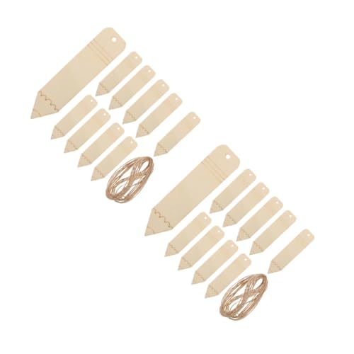 DIYEAH 6 Sätze Holz Lesezeichen Blanko DIY Bastelset mit Löchern Natürliche Holzrohlinge zum Bemalen Vielseitige Holzanhänger für Kinderparty Dekoration für Klassenraum Bastelprojekte von DIYEAH