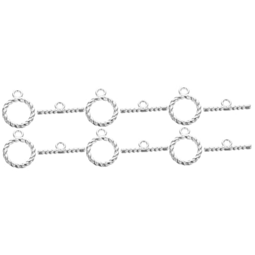 DIYEAH 6 Sets Schmuckverschlüsse Knebelverschlüsse Halskettenverschlüsse Sterlingsilber Knebelverschluss Mehrere Halsketten Schichtverschlüsse Silberverschlüsse Zur von DIYEAH