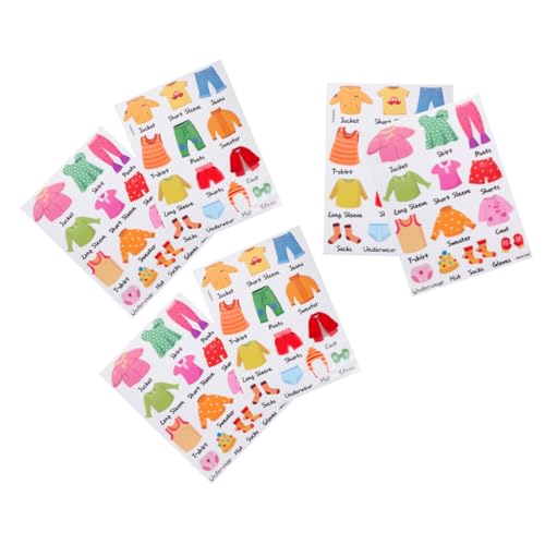 DIYEAH 6 Stück Abnehmbare Wandsticker für Kleiderschrank und Kommode Kleidung Klassifizierungslabel für Kinderzimmer Beschädigungsfreie Anwendung und von DIYEAH