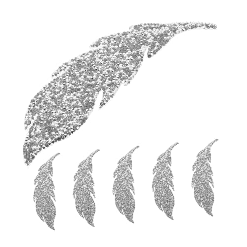 DIYEAH 6 Stück Blattform Strass Aufbügelbare Applikationen mit Glitzersteinen Diy Verzierungen für Kleidung Taschen und Kopfbedeckungen Benutzerfreundlich und Strapazierfähig von DIYEAH