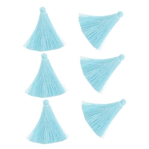 DIYEAH 6 Stück Bunte Polyester Quasten Anhänger für Schmuckherstellung Haaraccessoires Schlüsselanhänger und Mode Dekorationen von DIYEAH