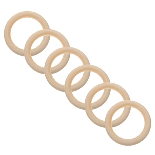 DIYEAH 6 Stück Holzkreisringe Ringrohlinge Vorhang Holzringe Holzkreise Dekore Holzringe Unvollendete Makramee Ringe Holzkreise Zum Basteln Unvollendete Holzkreise Lotusbaum von DIYEAH