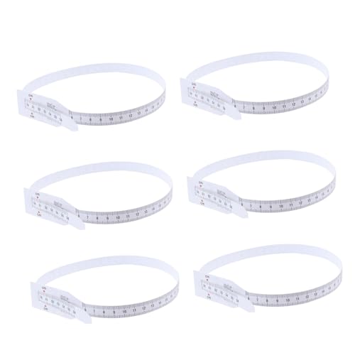 DIYEAH 6 Stück Kopfumfang Messband Teiliges für Junge Mädchen Weiß Flexibles Kunststoff Maßband zur Genauen Messung von Kopf und Armumfang Tragbar und Sicher von DIYEAH