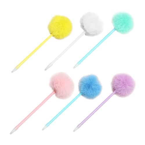 DIYEAH 6 Stück Kugelschreiber süßer Stift süße Stifte kawaii Kawaii-Stifte Pom-Pom-Stifte kawaii bürobedarf Plüsch DIYEAH 6 Stück Kugelschreiber süßer Stift süße Stifte kawaii Kawaii-Stifte Pom-Pom-Stifte kawaii bürobedarf Plüsch von DIYEAH