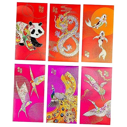 DIYEAH 6 Stück Lai Feng rote taschen des neuen jahres dekorativ glückliche Geldbeutel rotes Paket Mondjahr rote Umschläge Rote Geldtasche Neujahrsvorräte Papier DIYEAH 6 Stück Lai Feng rote taschen des neuen jahres dekorativ glückliche Geldbeutel rotes Paket Mondjahr rote Umschläge Rote Geldtasche Neujahrsvorräte Papier von DIYEAH