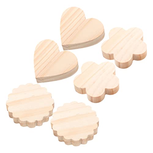 DIYEAH 6 Stück Marionettenbasis Figurenständer Figurenhalter klein Puppenhausbauzubehör Dekorationen individuation bastelmaterial holztafel Bastelholzsockel Statuen-Displayhalter hölzern von DIYEAH