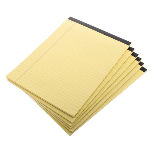 DIYEAH 6 Stück Notebook -Notizblock Multifunktionales Notizbuch Notizblöcke für die Arbeit Mini-Notizblöcke legale Blöcke Notebook -Papier roher Holzstoff Yellow von DIYEAH