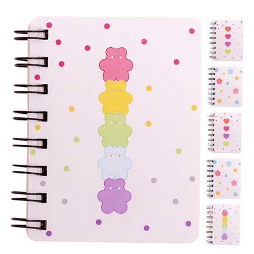DIYEAH 6 Stück Notizbuch Flip Coil Digitales Notizbuch Notizbücher Mini-notizbuch Taschennotizbuch Klein Farbig Winzig Tagebuch Schreiben Notizbilder Schulplanplaner Eisen von DIYEAH